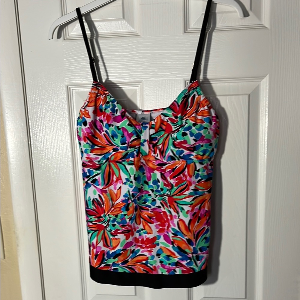 Island Collection NWOT Leilani floral print tankini Tropical mulit color sz XL